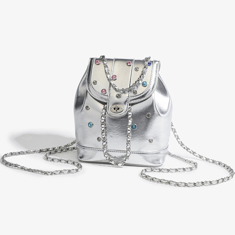 Glamouröse Metallic Zugtasche Karnz