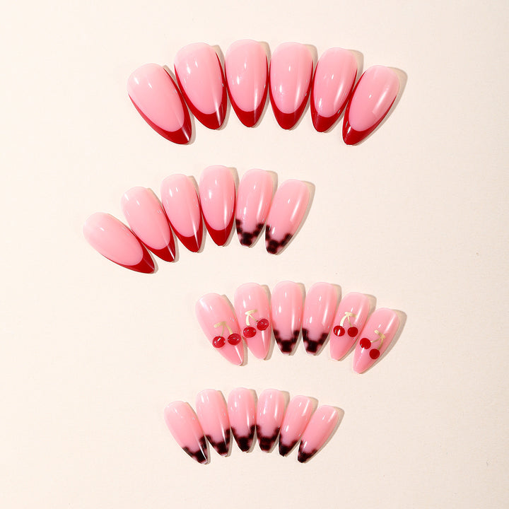 Trendiges French Tip Nagelkunstset Karnz