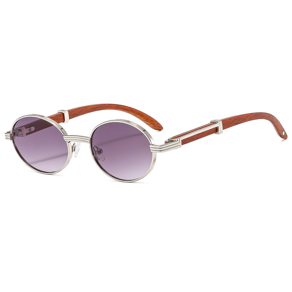 Vintage-inspirierte runde Sonnenbrille mit luxuriösen goldenen Akzenten Karnz