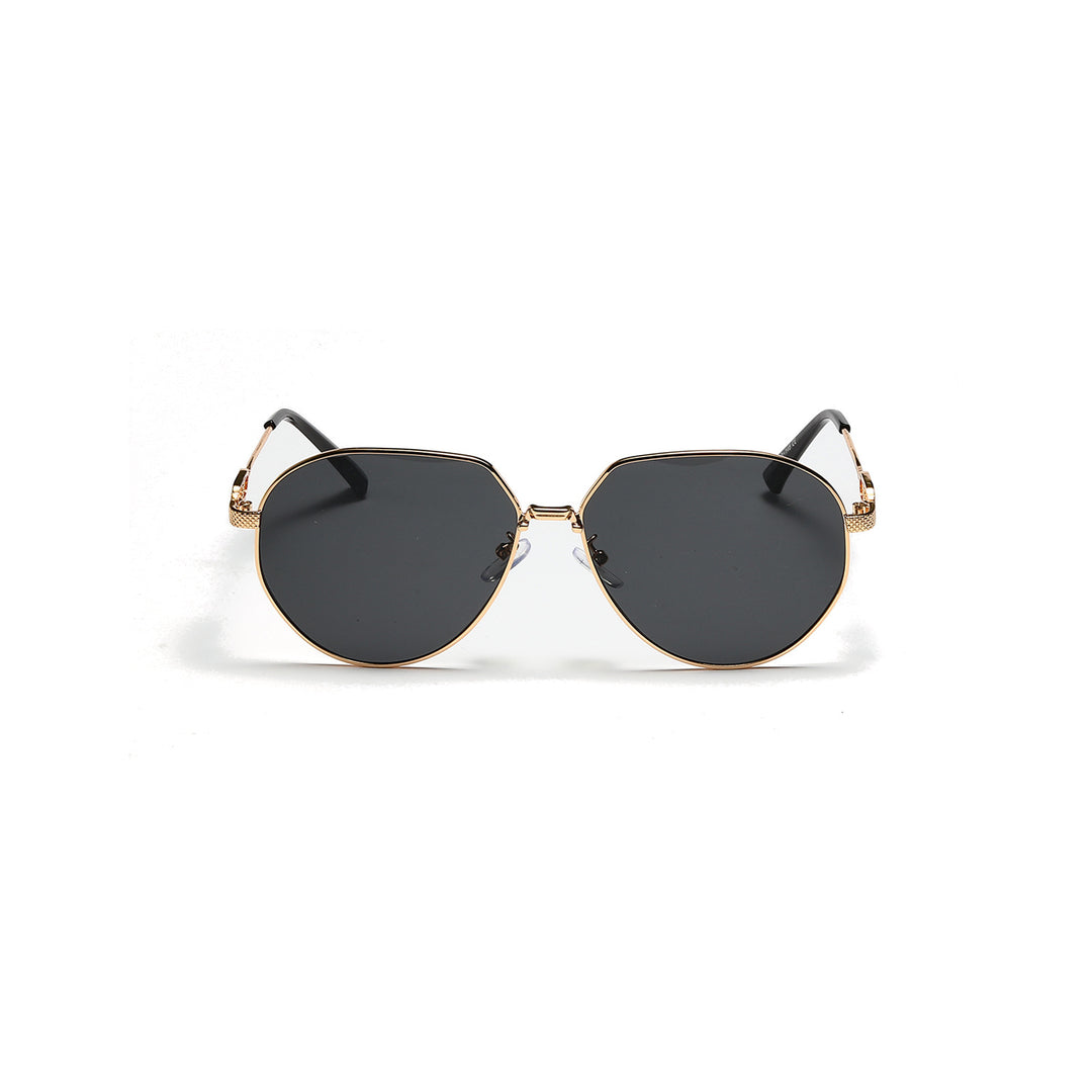 Damen stilvolle ovale Sonnenbrille mit modischem Metallrahmen Karnz