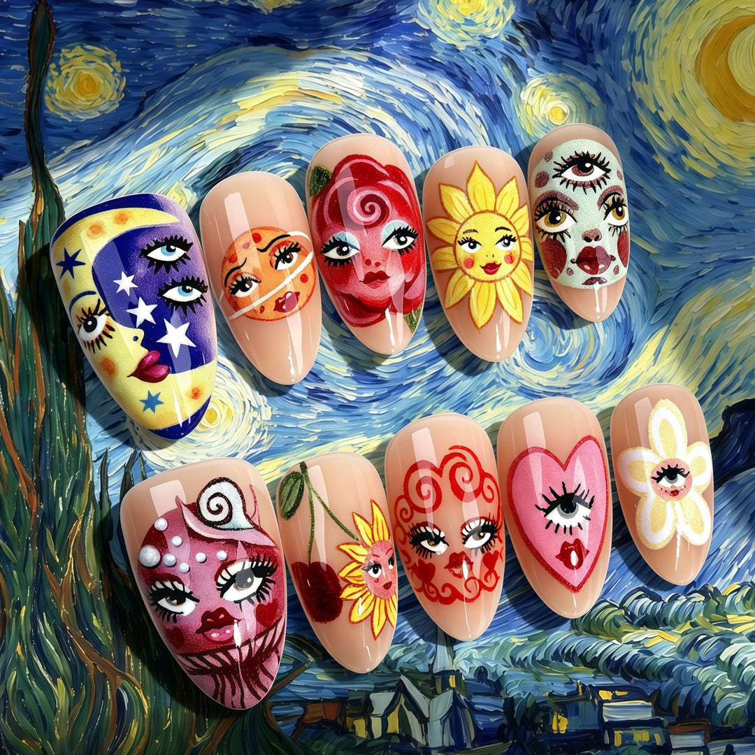 Künstlerisches Nail Art Press-On Nagelset