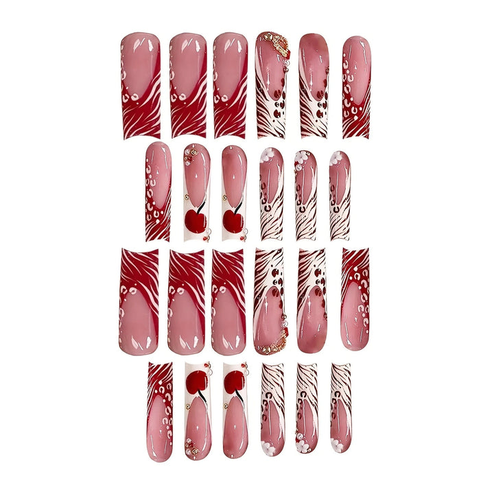 Dekorativer Press-On Nagelset Karnz