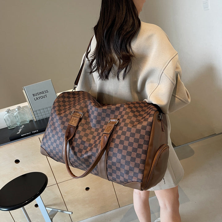 Stylische karierte Reisetasche Karnz
