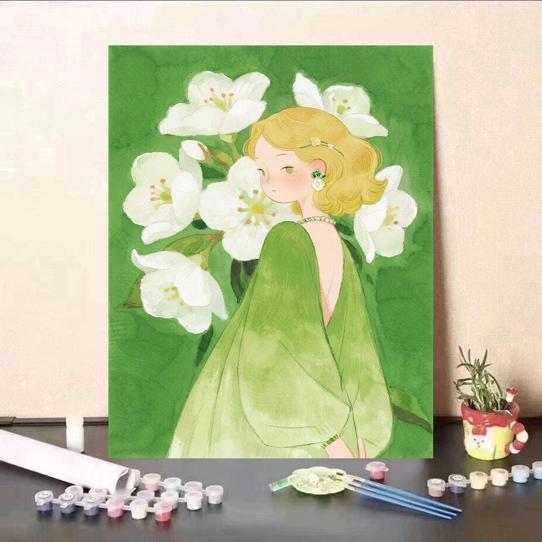 Florales DIY Ausmal-Set nach Zahlen Karnz