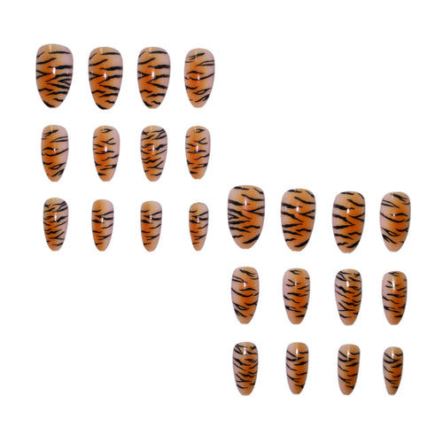 Kreatives Tigerdruck Nagelkunst-Set