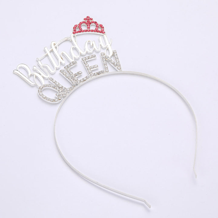 Damen Glitzernder Haarreif mit "Birthday Queen"-Schriftzug Karnz