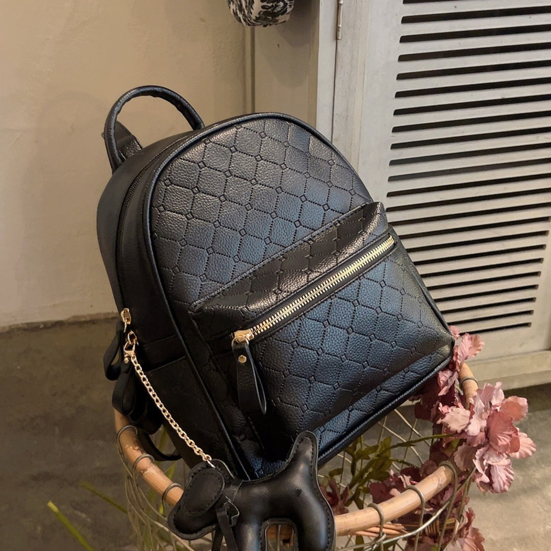 Stylische Strukturierte Mini-Rucksack Karnz