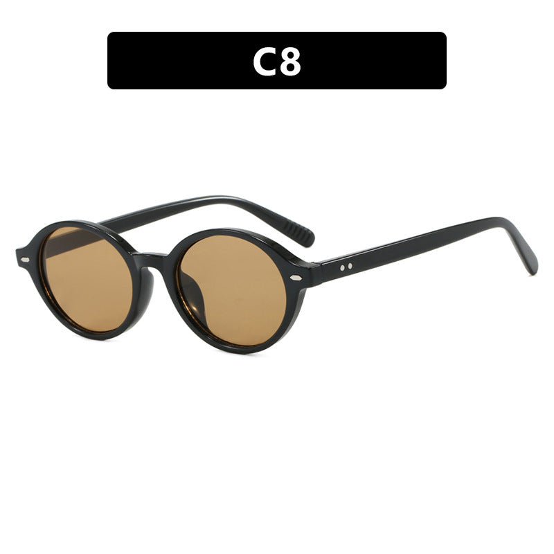 Damen runde Sonnenbrille mit modernem Design und polarisierten Gläsern Karnz