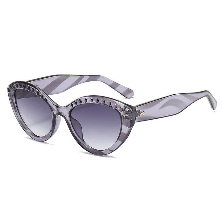 Damen Cat-Eye Sonnenbrille mit glitzernden Details Karnz