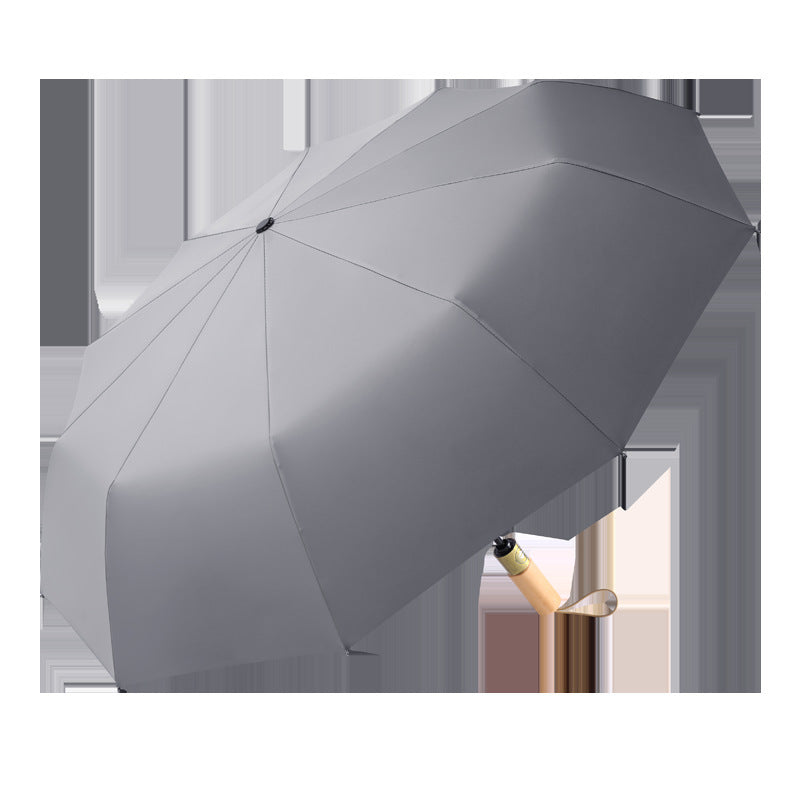 Damen eleganter Faltregenschirm mit ergonomischem Holzgriff und windresistenter Konstruktion Karnz