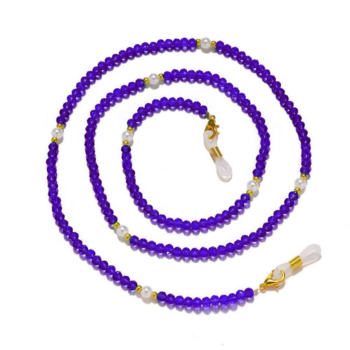 Elegante kristallbesetzte Brillekette Karnz