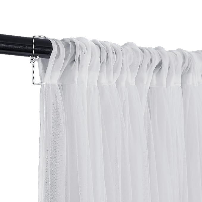 Elegante durchsichtige Vorhangpaneele mit Stangentaschen-Design Karnz