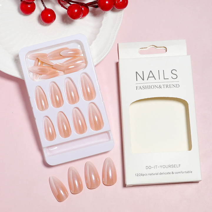 DIY Natürlicher Finish Press-On Nail Set Karnz 1787225130