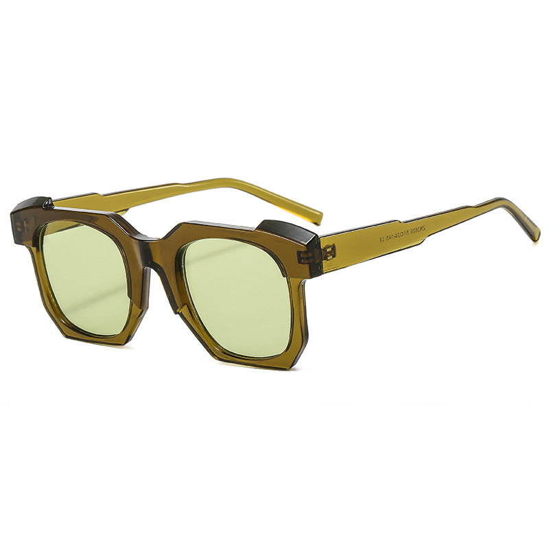 Damen modische Sonnenbrille im eckigen Design mit kontrastierenden Rahmen Karnz