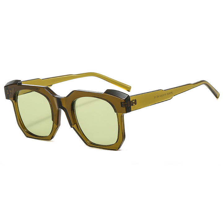 Damen modische Sonnenbrille im eckigen Design mit kontrastierenden Rahmen Karnz