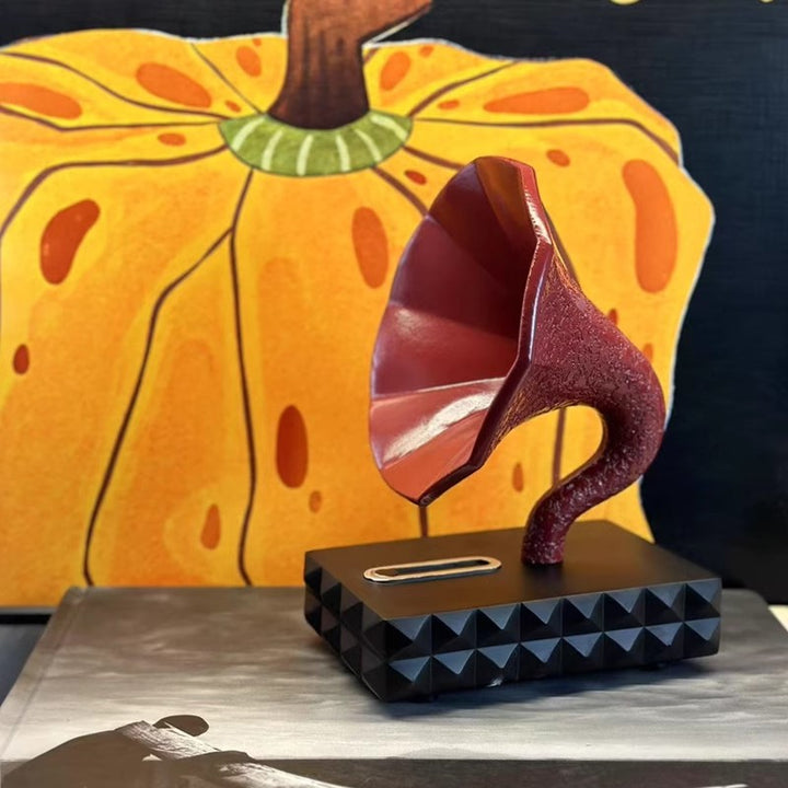 Vintage-inspirierte dekorative Grammophon-Skulptur