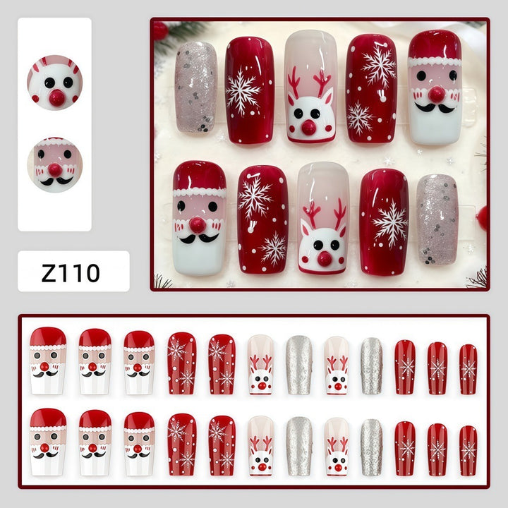 Kreatives Kunstnagelset mit festlichen Weihnachtsmotiven Karnz