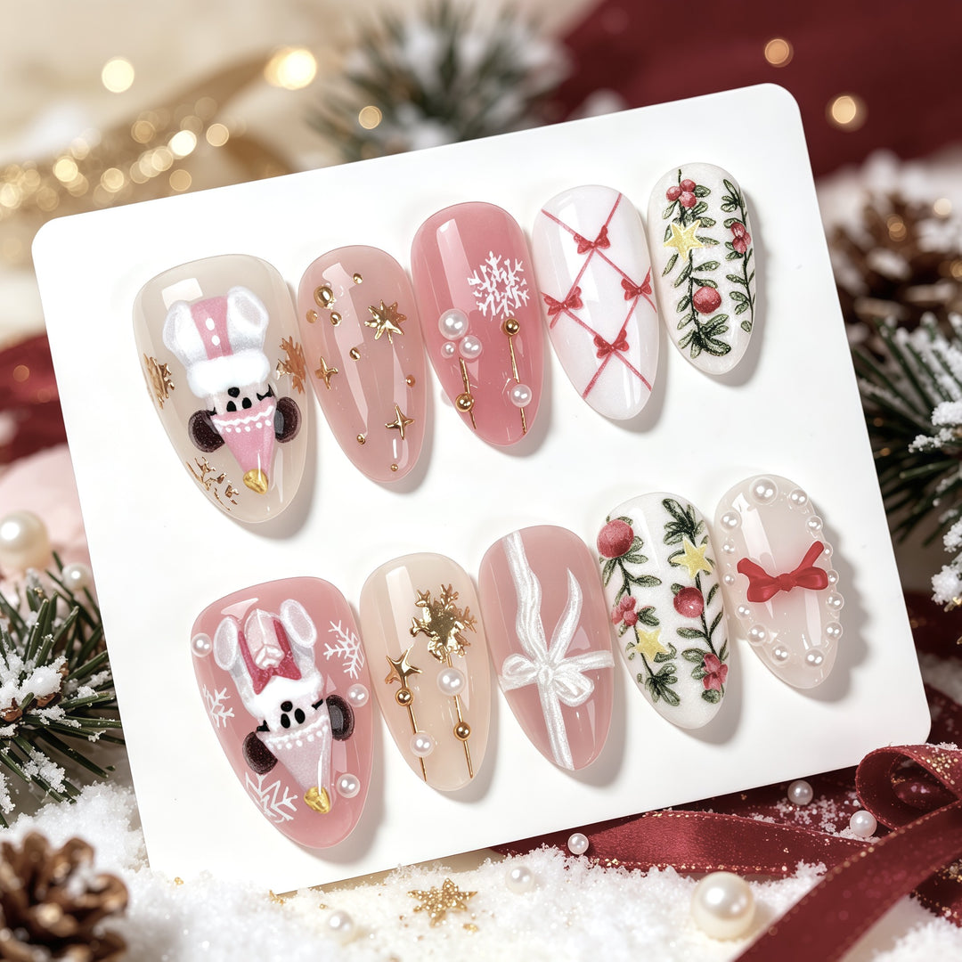 Festliches Themen-Urlaubs-Press-On-Nagelset