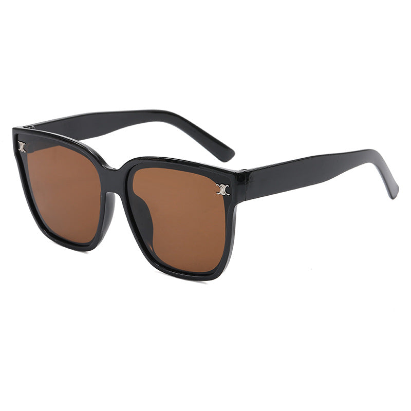 Damen Modische oversized Sonnenbrille mit rautenförmigen Gläsern Karnz