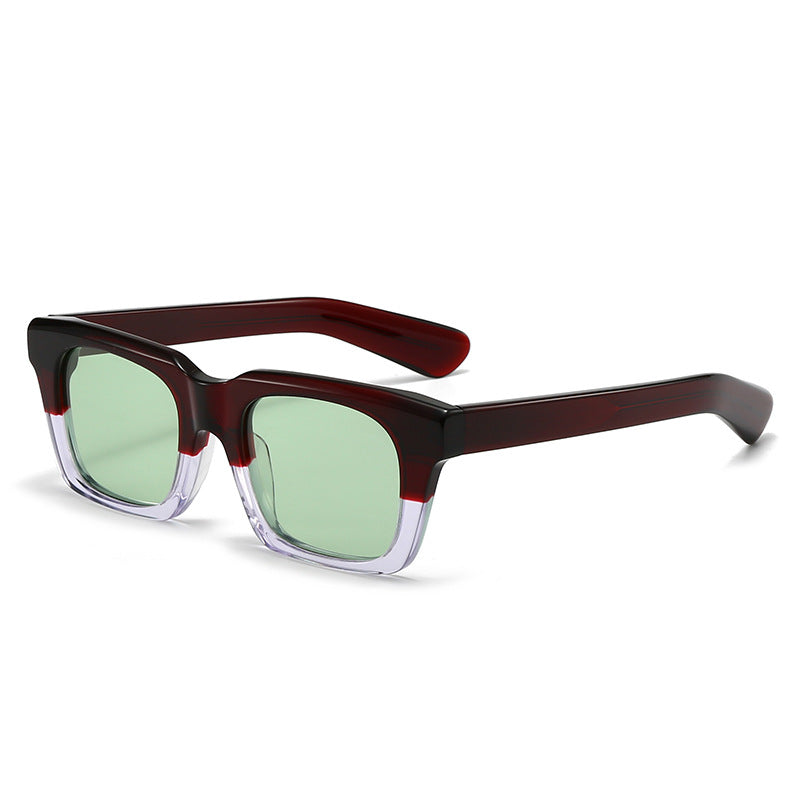 Damen quadratische Sonnenbrille mit klarem Farbverlauf und UV-Schutz Karnz
