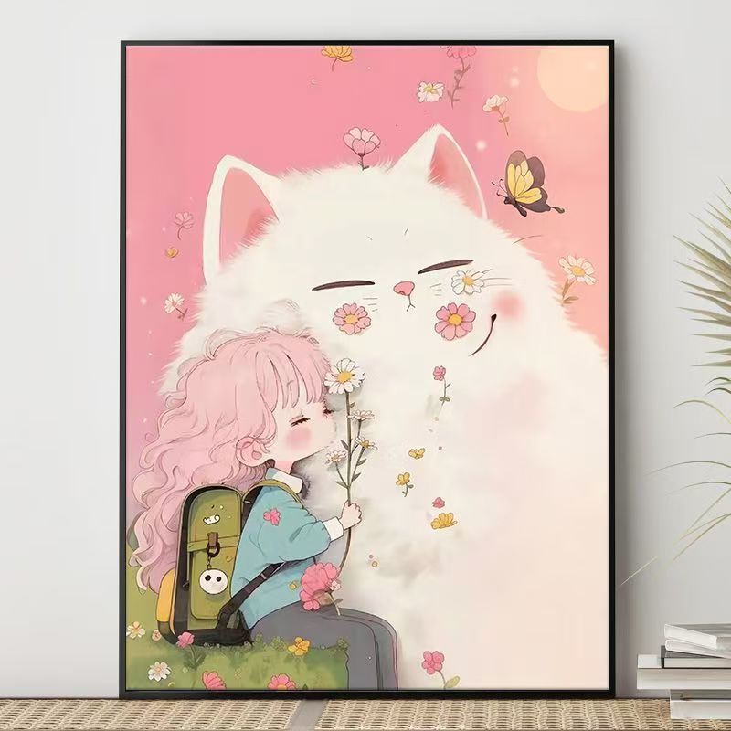 Niedliche Charakterillustration Leinwandkunst Karnz