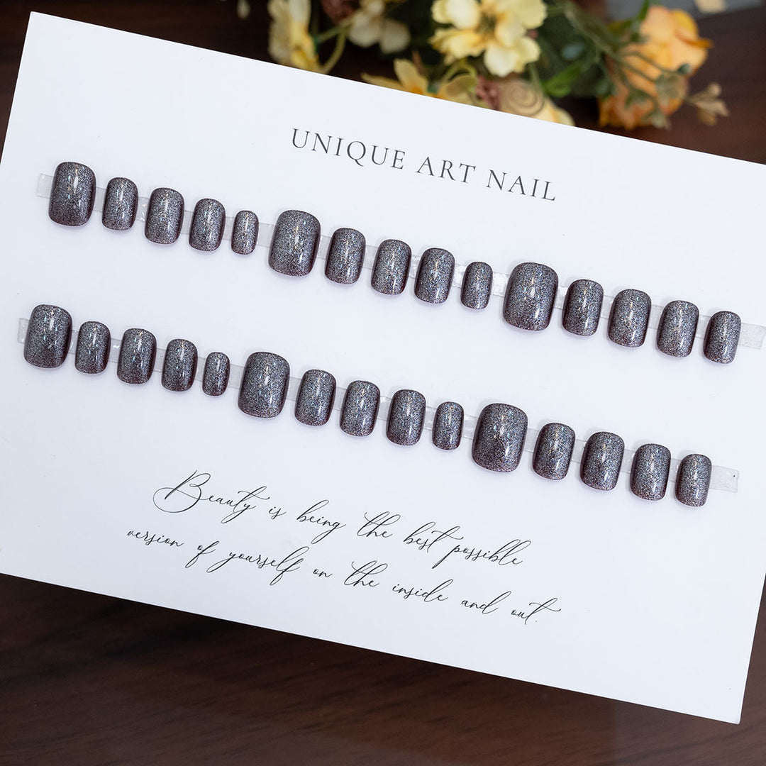 Glitzernde Gel Press-On Nagel Set