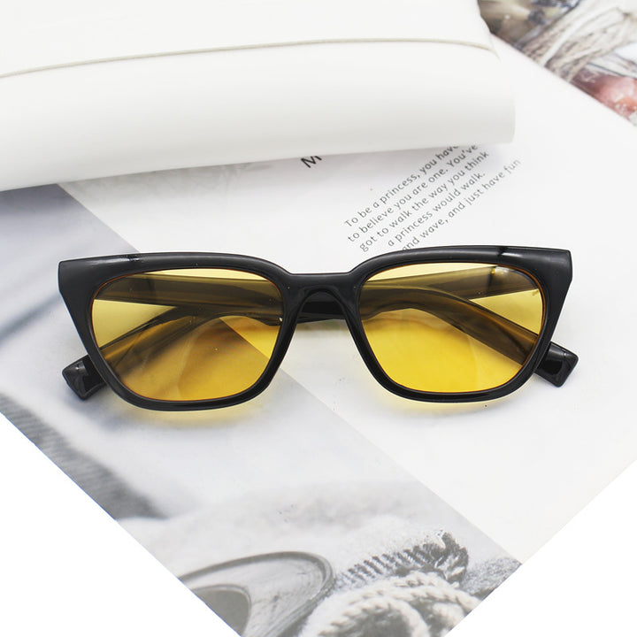 Damen geometrische Designer-Sonnenbrille im modernen Look Karnz