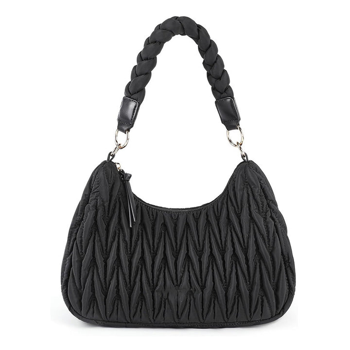 Modische Schultertasche mit Geflochtenem Trageriemen Karnz