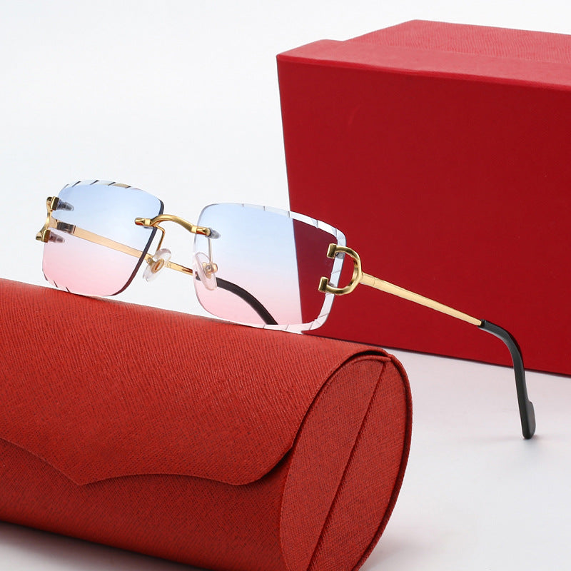 Damen elegante Halbrahmen Korrektionsbrille Karnz