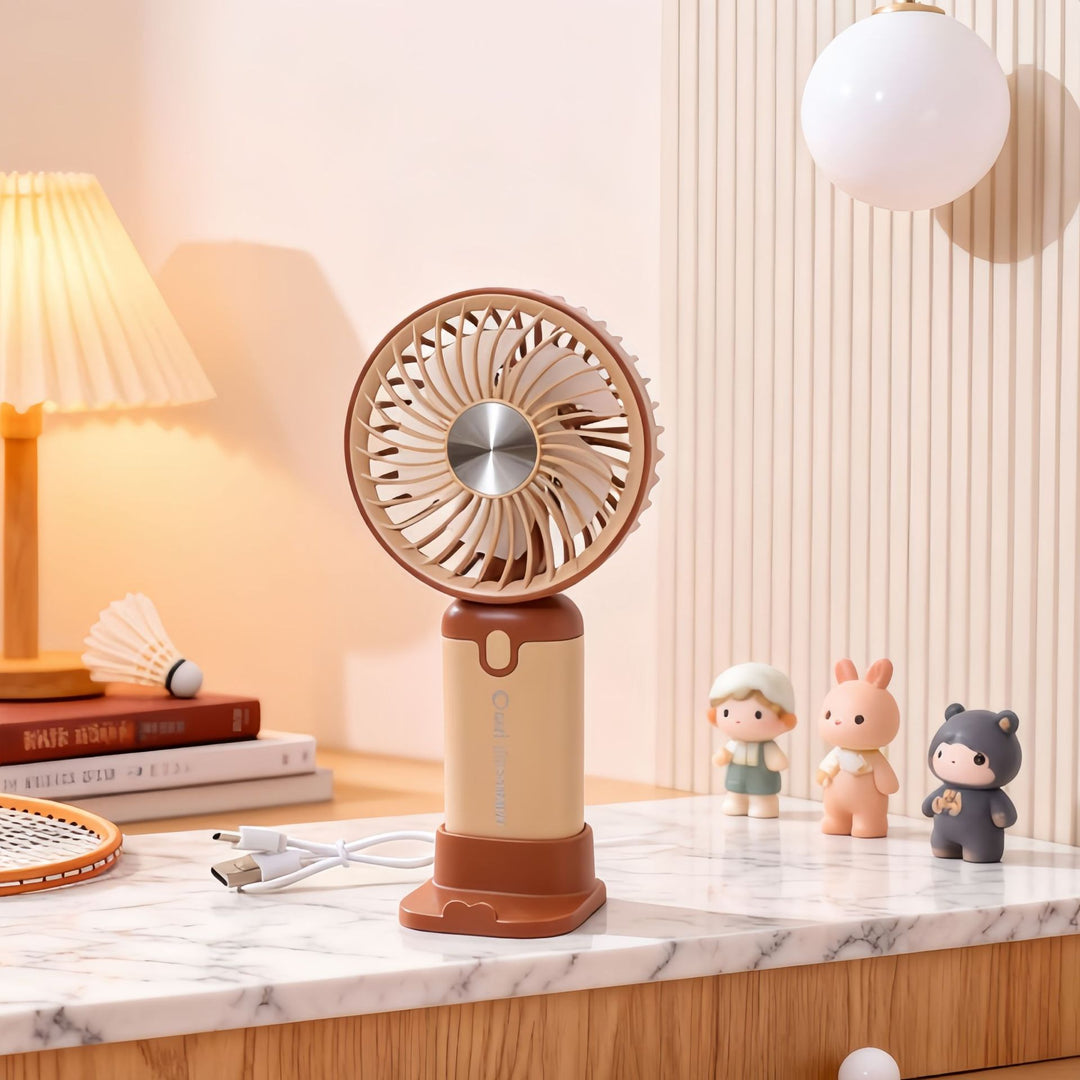 Damen Tragbarer Mini-Ventilator mit innovativem Design und USB-Ladefunktion Karnz