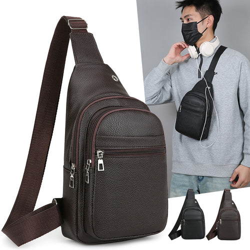 Premium Leder Sling Rucksack Karnz