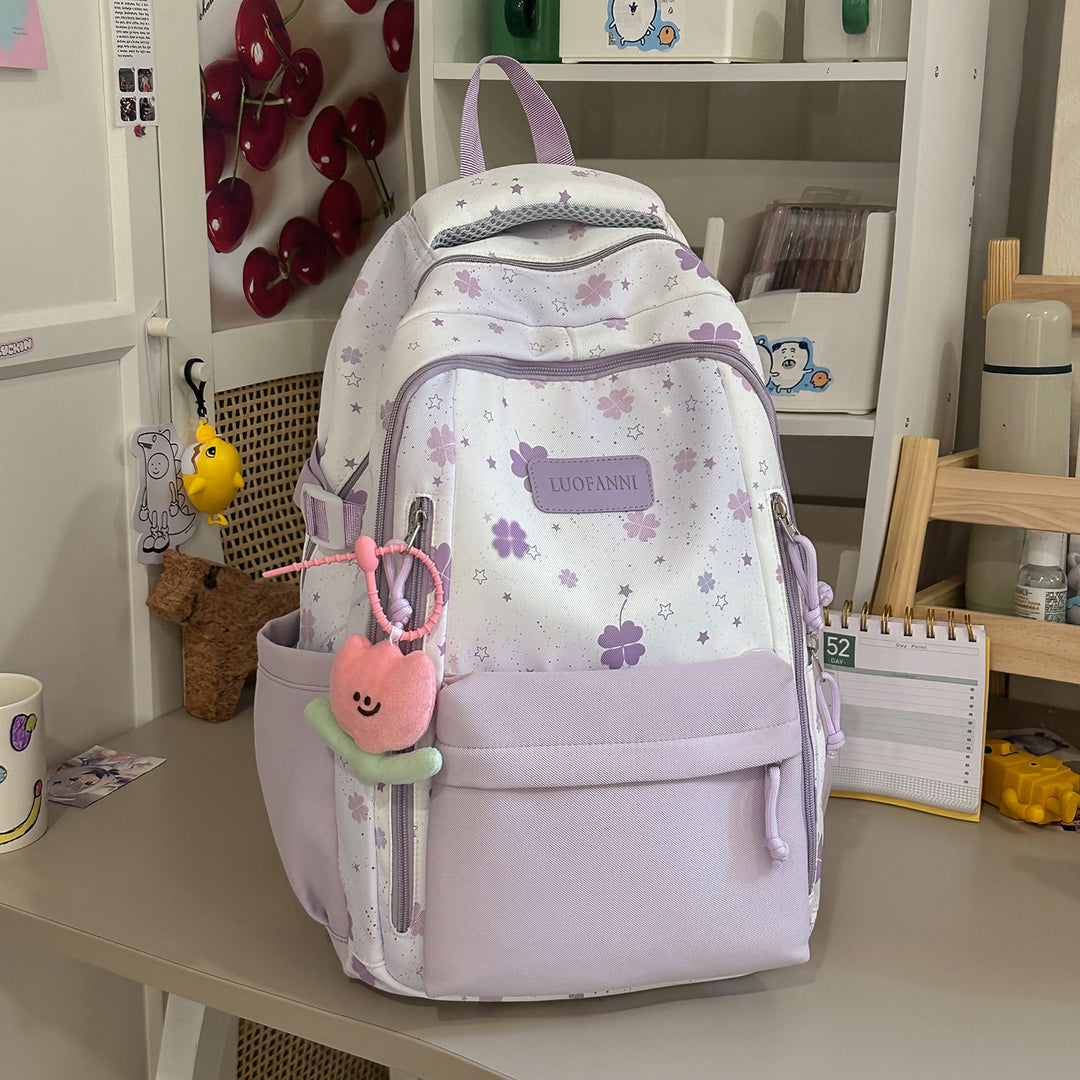 Stylische Blumenmuster Studententasche Karnz
