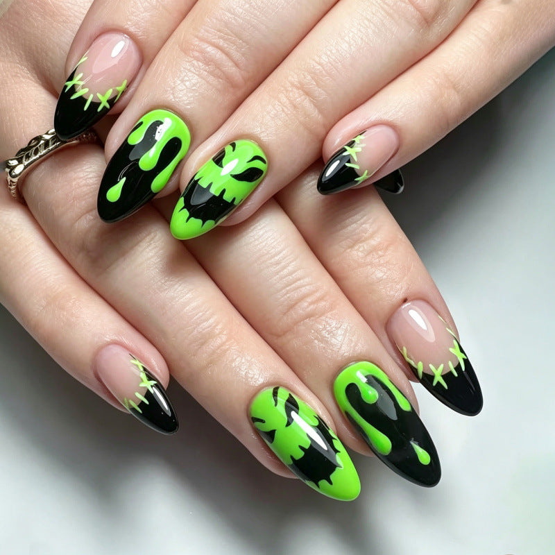 Halloween-Themen Fang und Tropfen Press-On Nägel