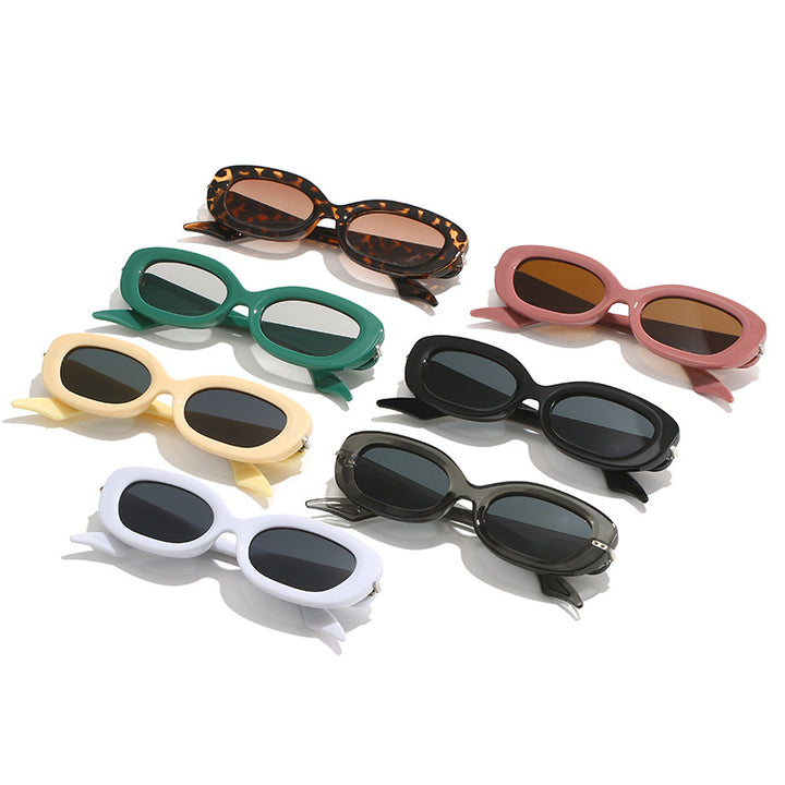 Damen modische Sonnenbrille mit stilvollem, geschwungenem Rahmen Karnz