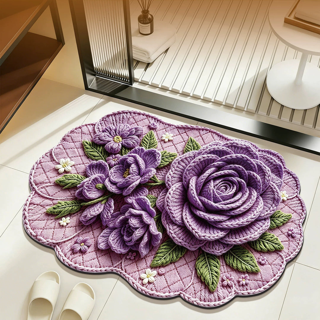Blumeninspiriertes besticktes Badetuch