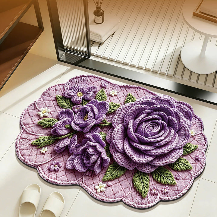 Blumeninspiriertes besticktes Badetuch