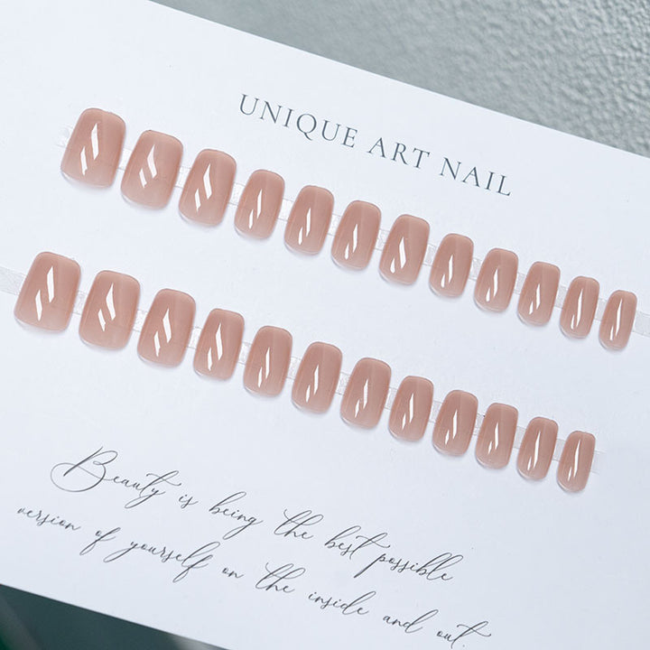 Elegante natürliche Finish Press-On Nägel