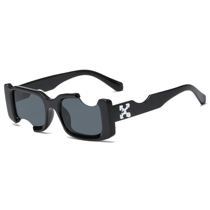 Damen modische Sonnenbrille mit markantem Design und robustem Kunststoffrahmen Karnz