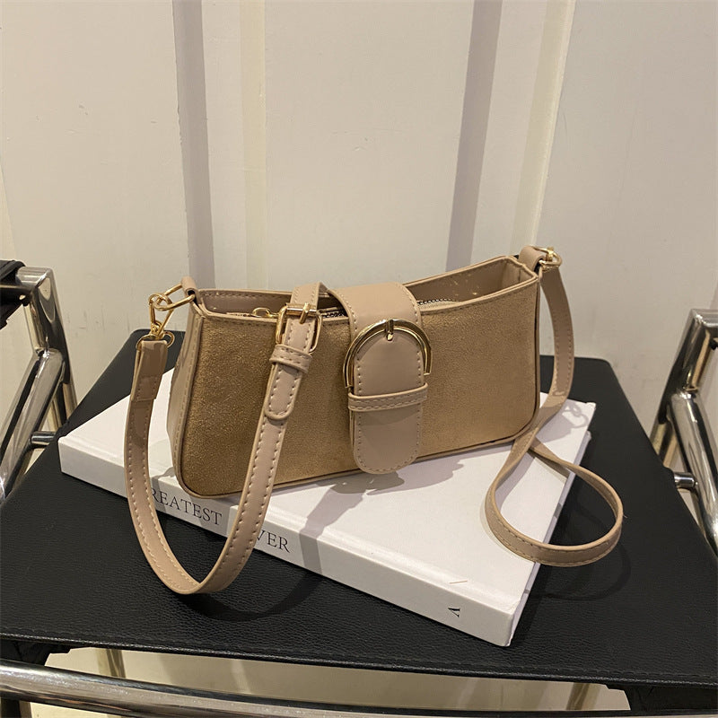 Stylische Schnallen Mini Umhängetasche