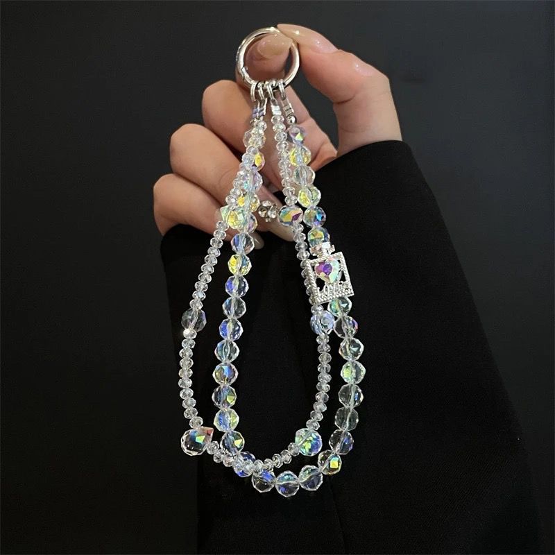 Eleganter Perlen Charm Schlüsselhalter Karnz