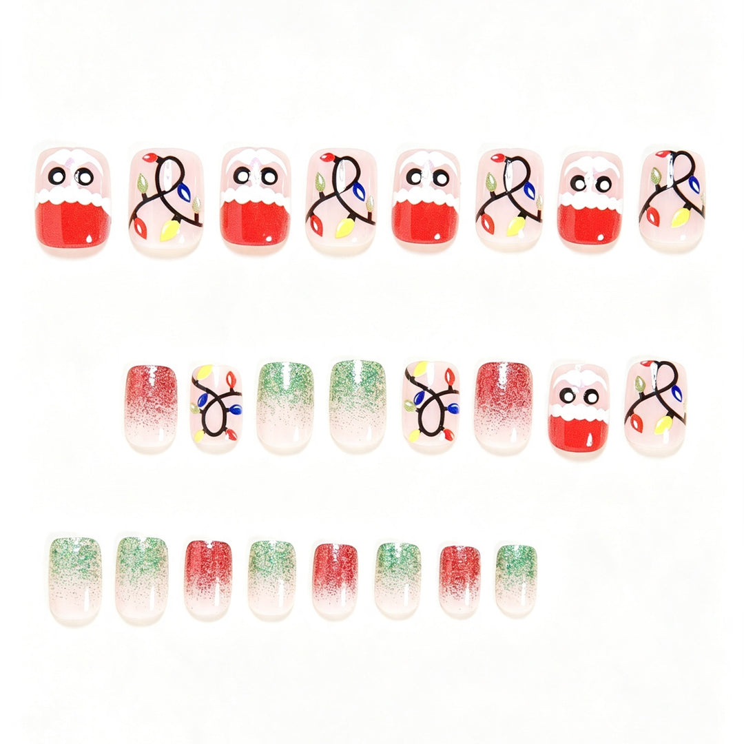Festliches, urlaubs inspiriertes Press-On Nagelkunst-Set Karnz
