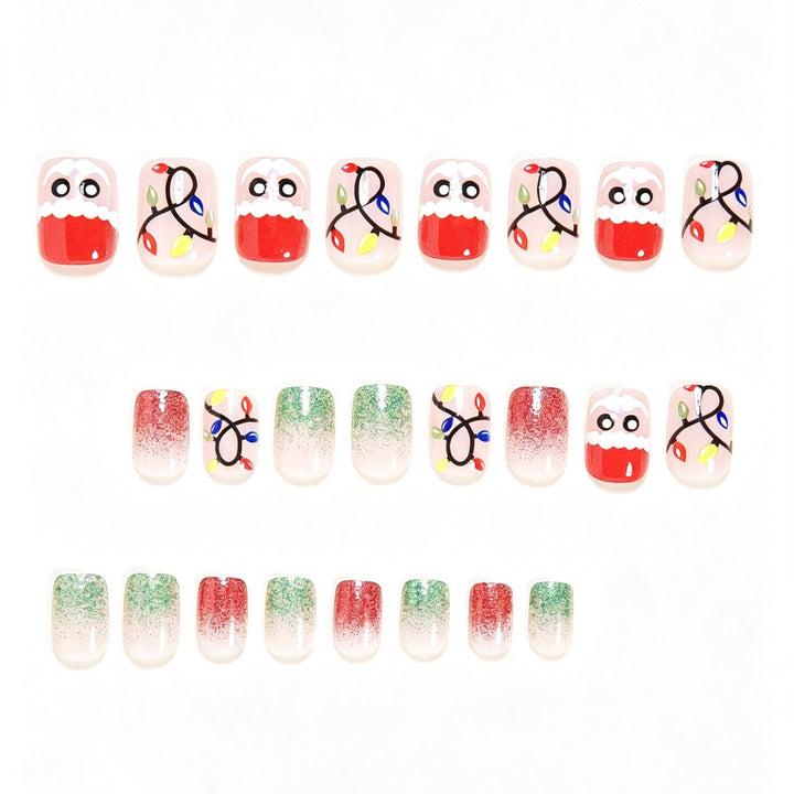 Festliches, urlaubs inspiriertes Press-On Nagelkunst-Set Karnz