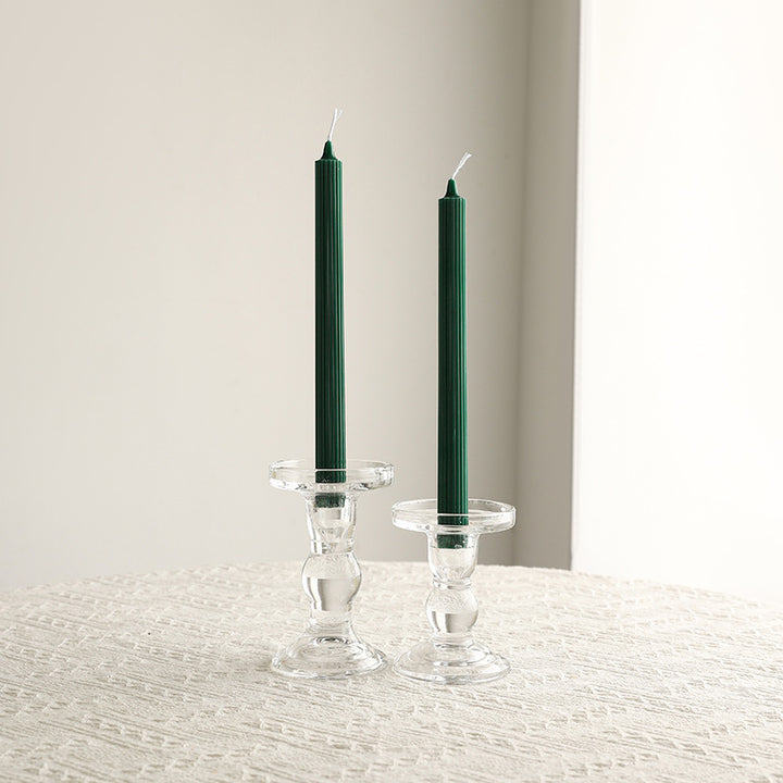 Kristallglas skulptierte Stiel Tafelkerzenhalter