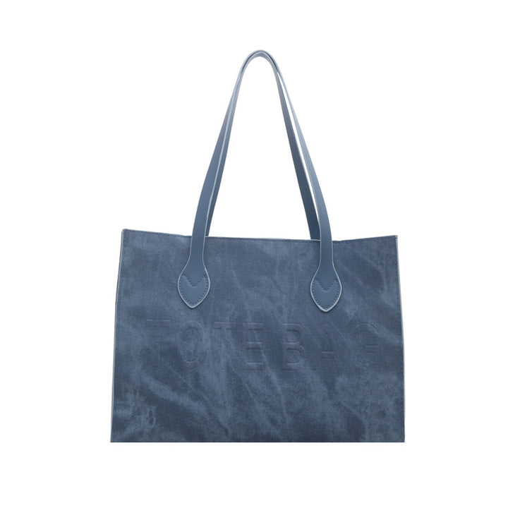 Klassische Wildleder-Tote Tasche