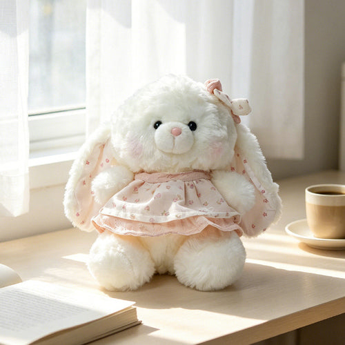 Plüschkaninchen Kostüm Sitzcuddler mit schlappen Ohren und gesticktem Gesicht Karnz
