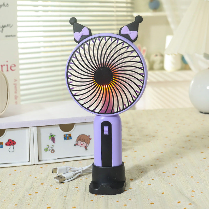 Damen Tragbarer Handventilator mit USB-Anschluss und LED-Beleuchtung Karnz