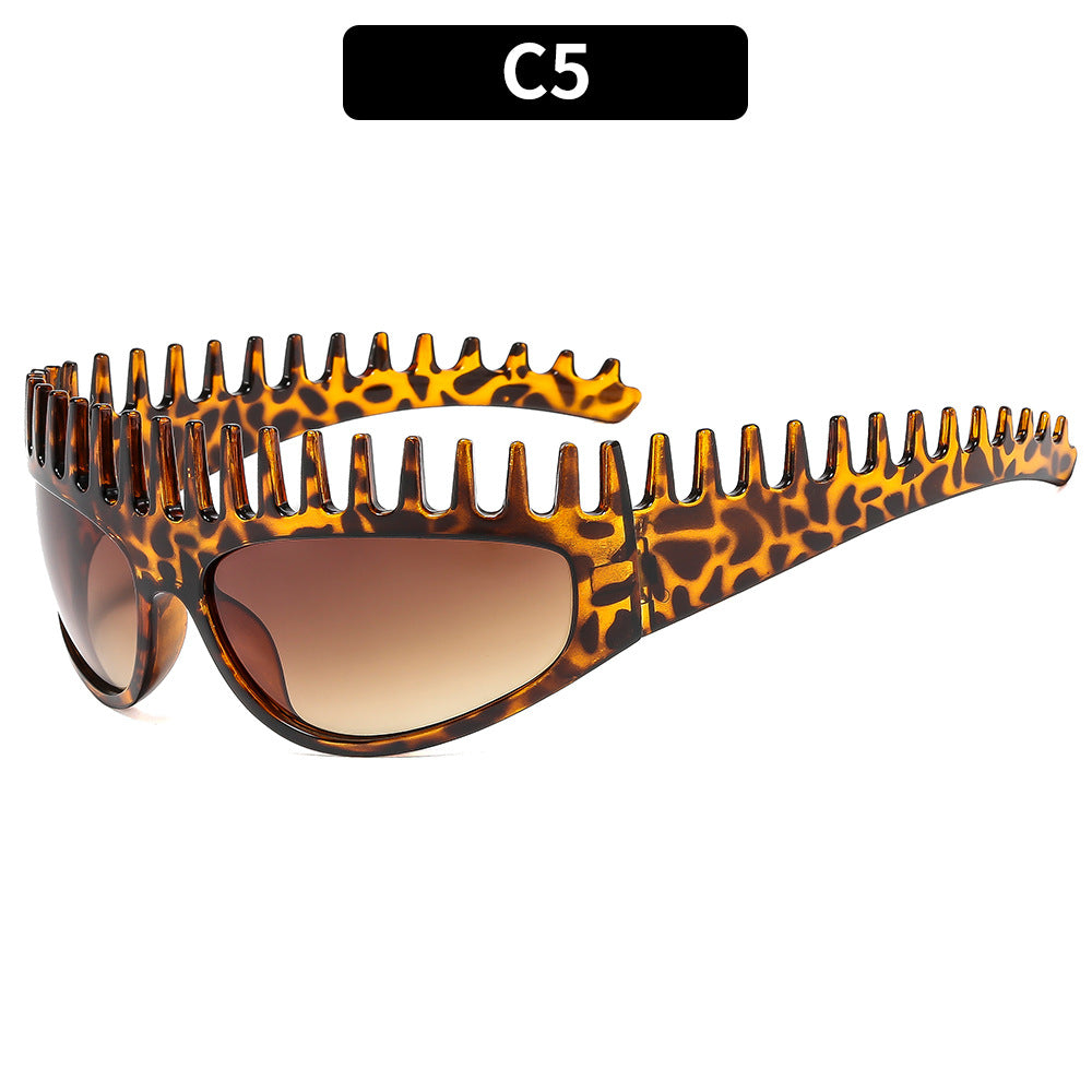 Trendy Übergroße Zahnförmige Sonnenbrille