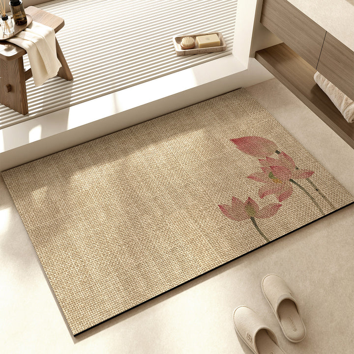 Dekorative florale Muster Badematte