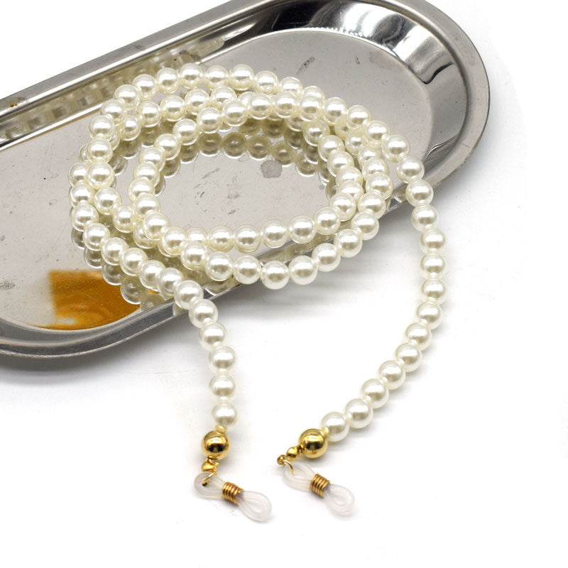 Elegante Perlenbesetzte Brillen Kette Karnz