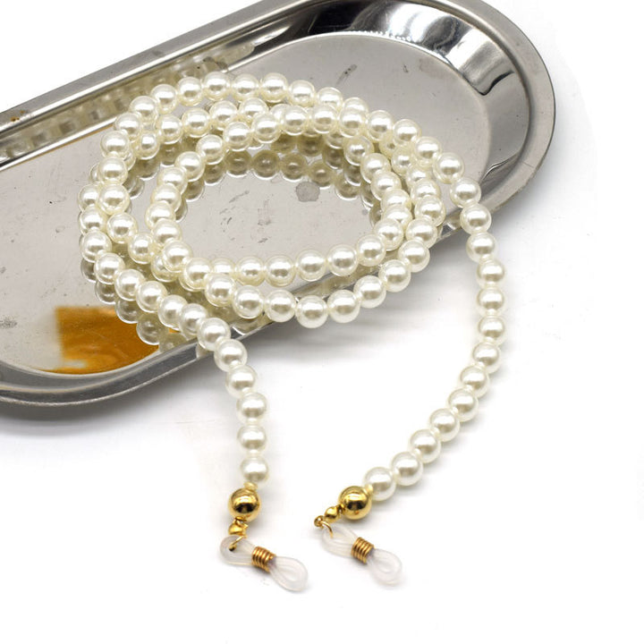 Elegante Perlenbesetzte Brillen Kette Karnz